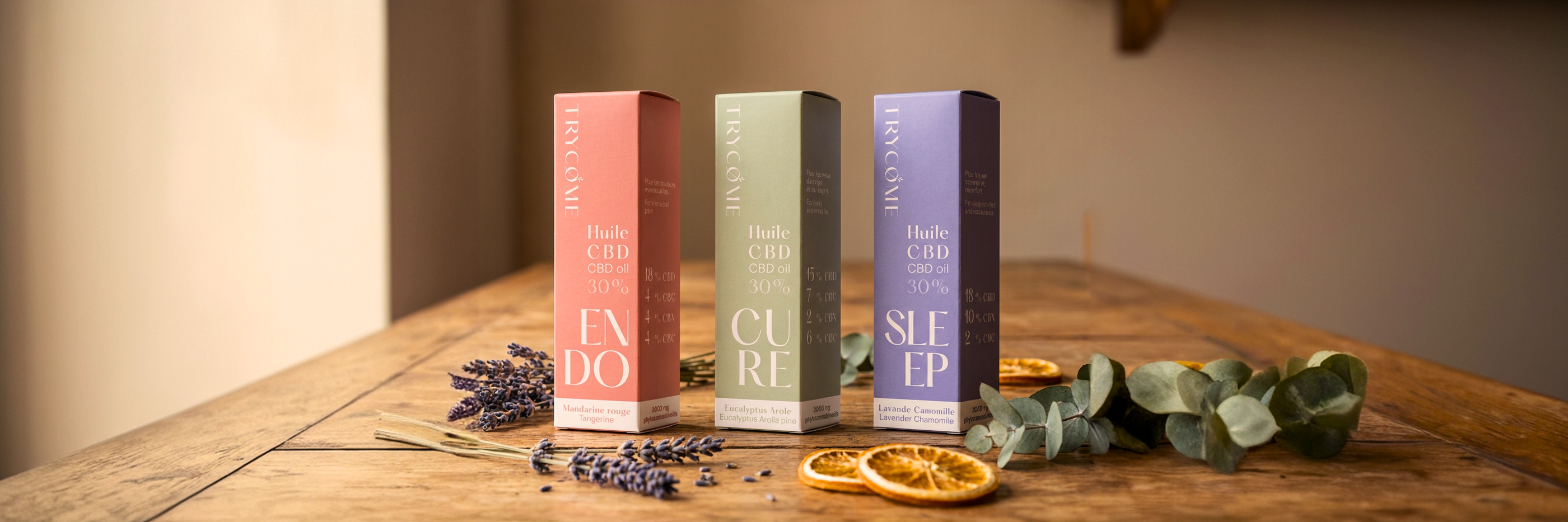 Gamme Huiles CBD Focus Trycome
