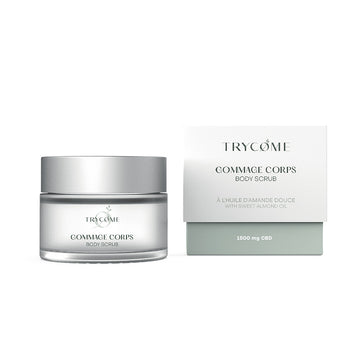 pot de gommage naturel aux ingrédients naturels amande douce et 1500mg de CBD