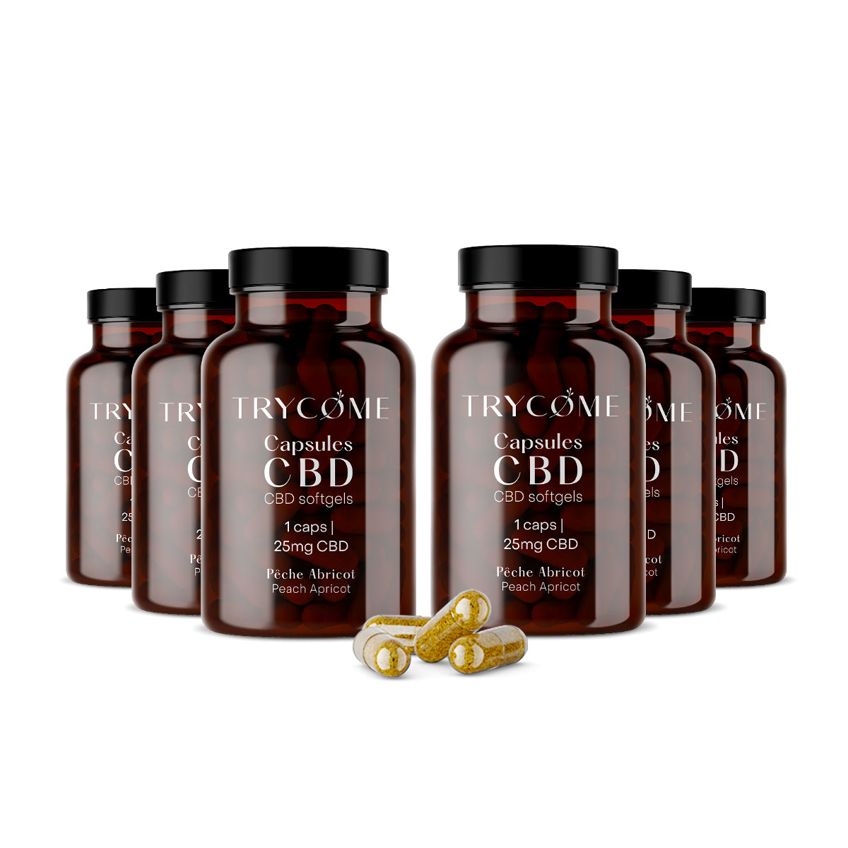 Capsules CBD Saveur Pêche-Abricot