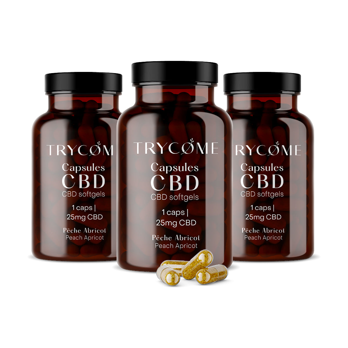 Capsules CBD Saveur Pêche-Abricot