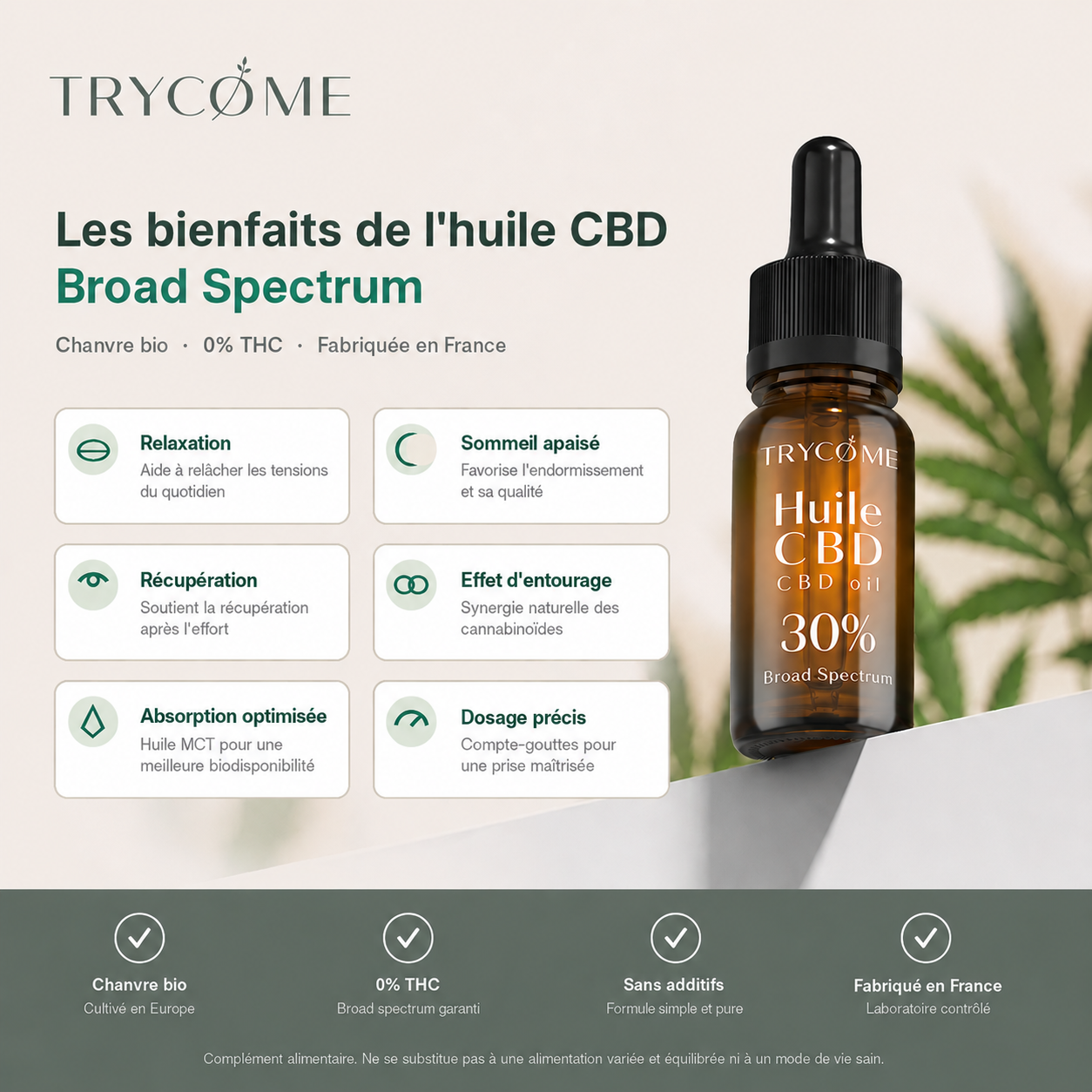 Huile CBD Broad Spectrum 30%