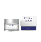 Crème visage nuit anti-âge au CBD. Régénère, apaise et nourrit pendant le sommeil. Peaux sensibles. Texture non grasse. Naturelle. Fabriquée en France.