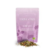 Infusion bio au CBD, mélisse et plantes apaisantes. Pour accompagner la détente mentale et émotionnelle. Sans THC, végane, fabriquée en France.