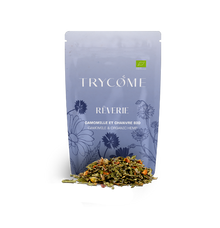 Infusion CBD bio au chanvre & camomille pour accompagner le sommeil. Sans THC, 100% végétale, fabriquée en France. Un rituel du soir apaisant.