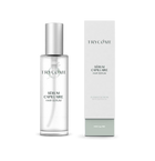 Flacon de sérum capillaire Trycome à base de CBD et d’huile de ricin, présenté avec son étui blanc minimaliste.