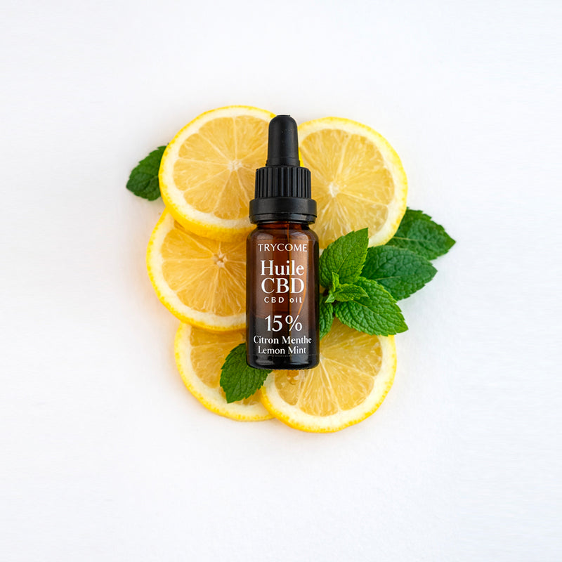 Huile CBD Aromatisée - Citron Menthe - trycome.fr | CBD de haute qualité