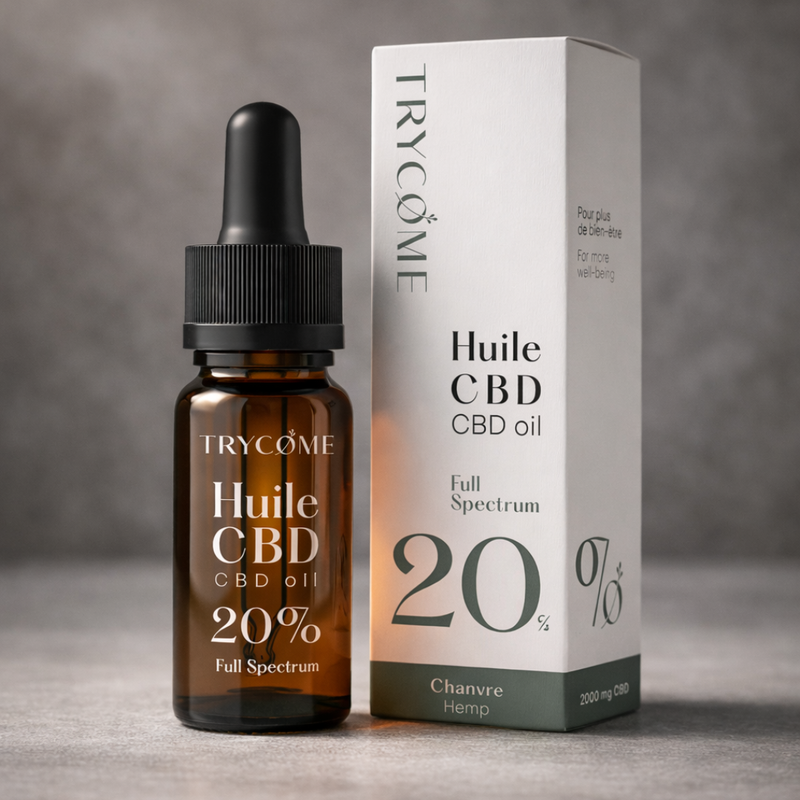 Huile CBD Full Spectrum 20% - trycome.fr | CBD de haute qualité