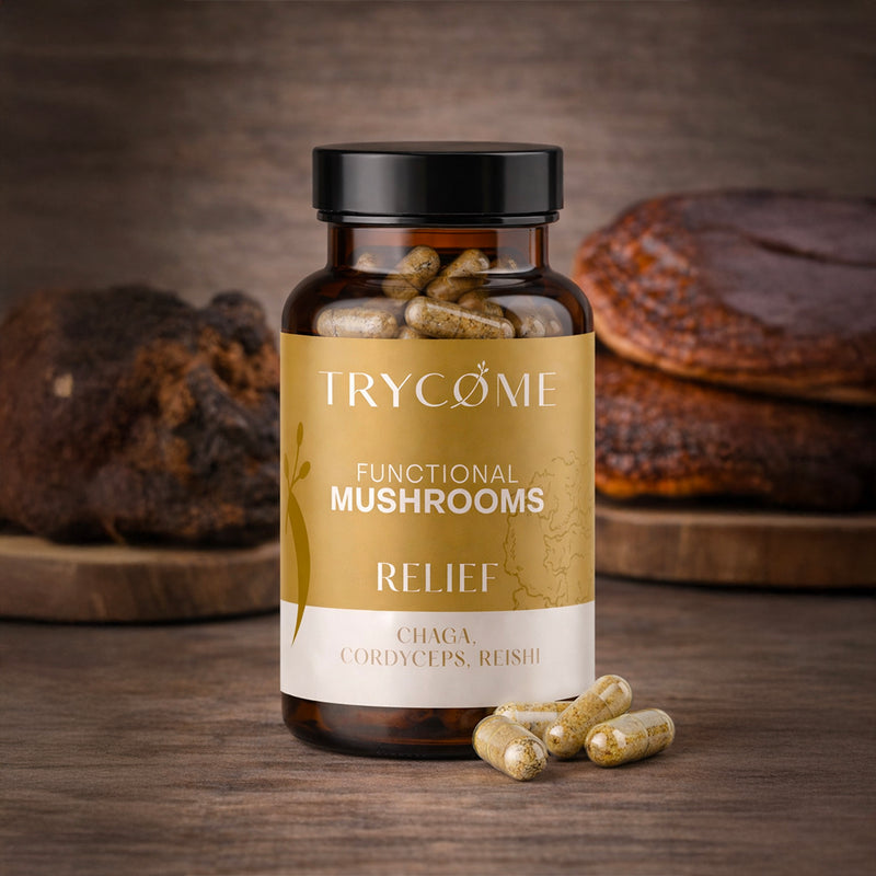 Functional Mushrooms RELIEF - trycome.fr | CBD de haute qualité
