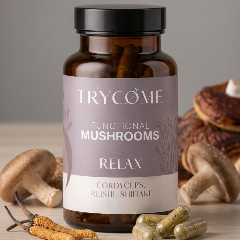 Functional Mushrooms RELAX - trycome.fr | CBD de haute qualité
