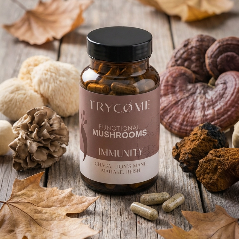 Champignons adaptogènes immunité compléments alimentaires naturels 