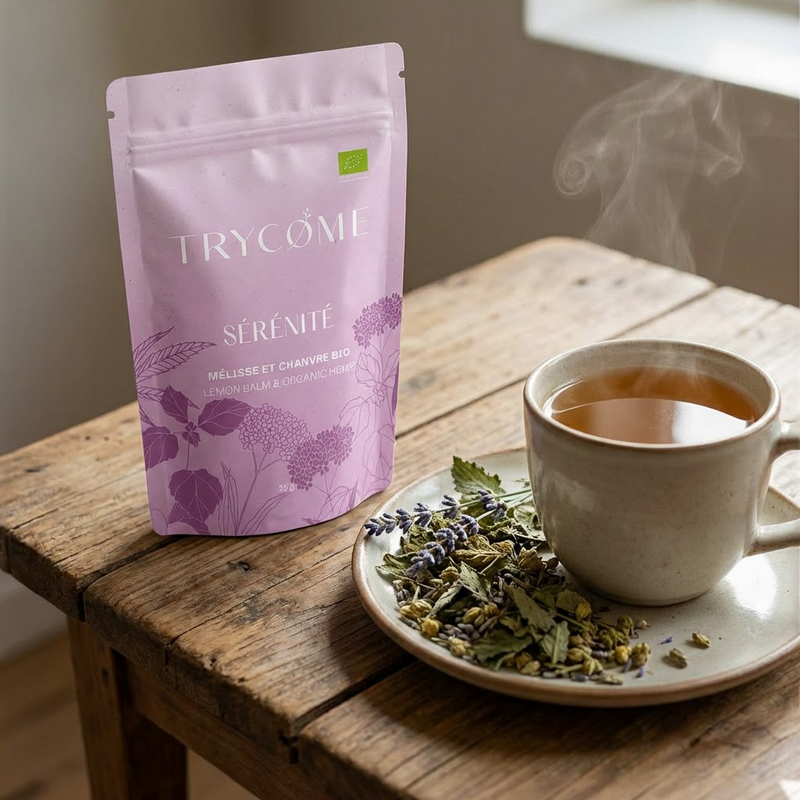 tisane sérénité mélisse et chanvre bio naturelle 