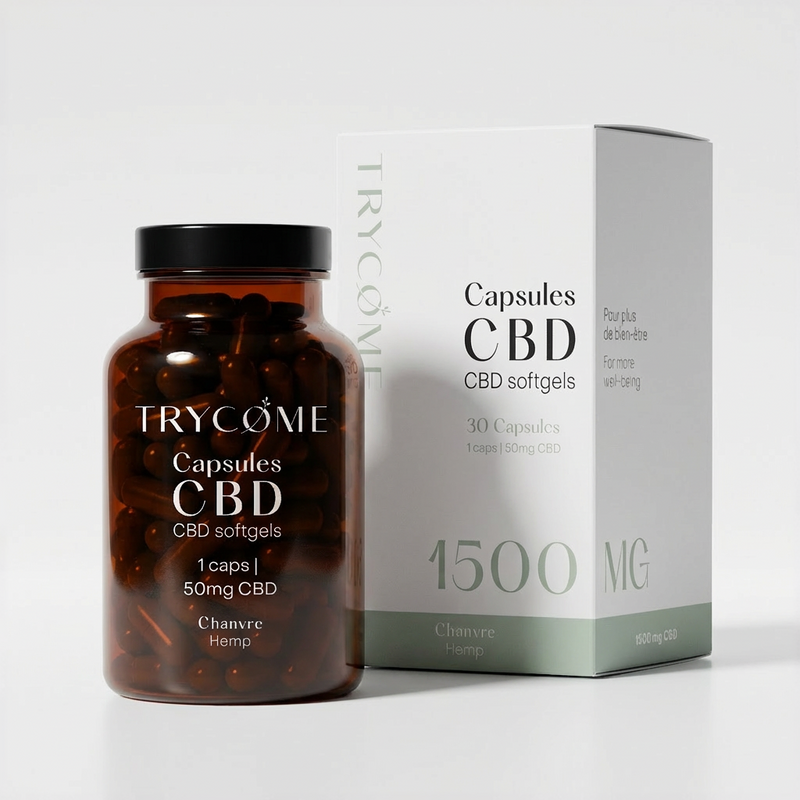Capsules CBD 50mg - trycome.fr | CBD de haute qualité