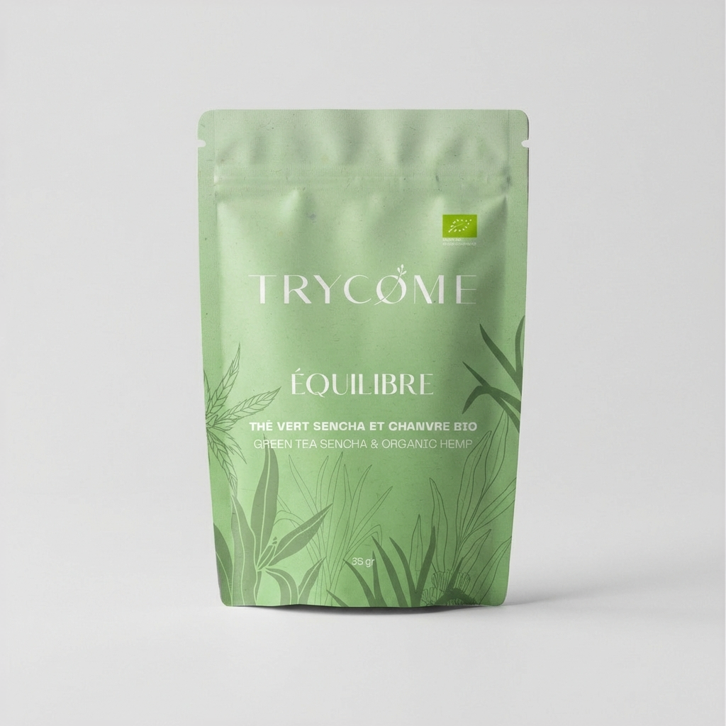 tisane bio thé vert sencha et chanvre naturelle trycome infusion
