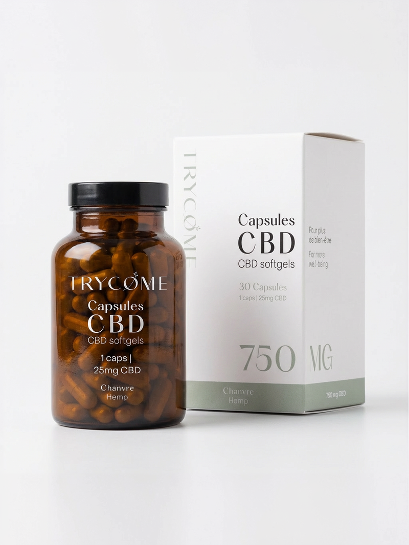 Capsules CBD 25mg - trycome.fr | CBD de haute qualité
